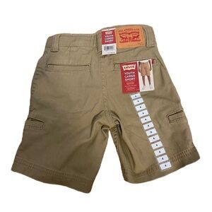 Levi’s Youth Cargo Tan Shorts NEW Sz 4 Adjustable Waist Boys